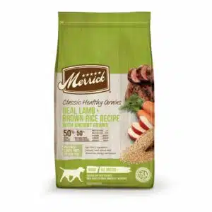 Merrick Healthy Grains Premium Adult Dry Dog Food, Wholesome & Natural Kibble With Lamb & Brown Rice - 25 lb Bag