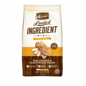 Merrick Premium Grain Free Dry Adult Dog Food Wholesome & Natural Kibble With Real Chicken & Sweet Potato - 44 lb Bag (2 x 22 lb Bag)