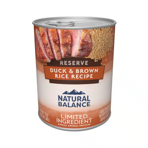 Natural Balance Limited Ingredient Reserve Duck & Brown Rice Recipe Wet Dog Food - 13 oz, case of 12
