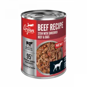 ORIJEN Beef Recipe Stew with Shredded Beef & Eggs Grain Free Dog Food - 12.8 oz,case of 12