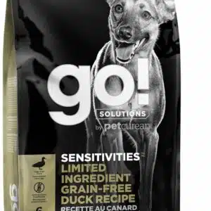 Petcurean GO! Solutions Sensitivies Grain Free Duck Recipe Dry Dog Food - 22 lb Bag