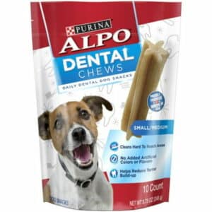 Purina ALPO Small/Medium Dog Dental Chews Dog Snacks 10 Ct. Pouch