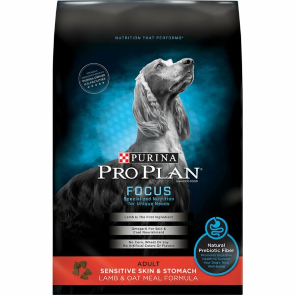 Purina Pro Plan Sensitive Skin & Stomach Formula Lamb & Oat Meal Formula Dry Dog Food - 16 lb Bag