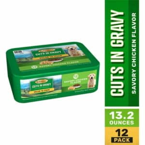 Retriever Adult Savory Chicken Flavor Cuts in Gravy Wet Dog Food 13.2 oz. Pack of 12 Cans