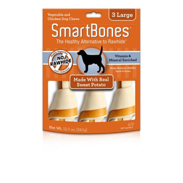 SmartBones Rawhide-Free Sweet Potato Dog Treats - 11 oz, Medium 4-Pack
