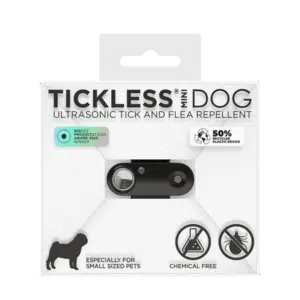 Tickless Mini Dog - Chemical Free Ultrasonic Natural Flea & Tick Repellent for Dogs - Black