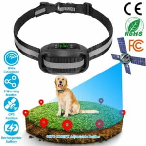 iMounTEK GPS Wireless Dog Fence 98-3280FT Outdoor Pet Electric Fencing Dog Training Collar Rechargeable for Small Medium Large Dogs