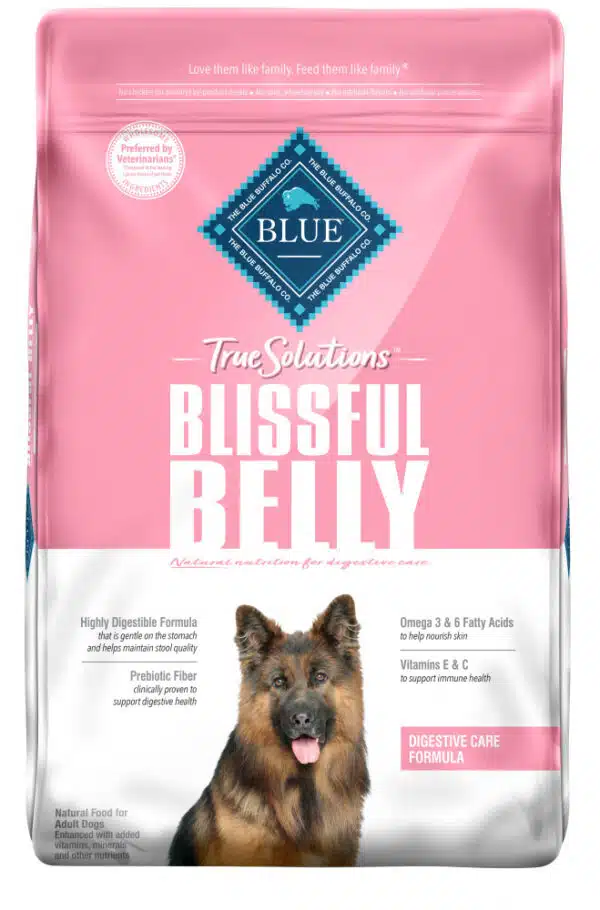 Blue Buffalo True Solutions Blissful Belly Digestive Care Formula Chicken Recipe Adult Dry Dog Food - 24 lb Bag
