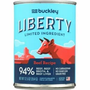 Buckley 12.5 oz Liberty Wet Food Beef Recipe for Dogs