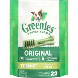 Greenies Original TEENIE Natural Dental Care Dog Treats 6 oz. Pack (22 Treats) [Pack of 2]
