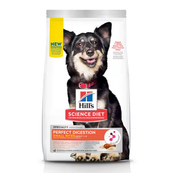 Hill's Science Diet Adult Perfect Digestion Small Bites Chicken, Brown Rice & Whole Oats Recipe Dry Dog Food - 3.5 lb Bag