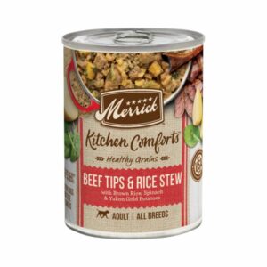 Merrick Merrick Kitchen Comforts Healthy And Natural Canned Adult With Gravy, Beef Tips And Rice Stew Wet Dog Food | 12.7 oz - 1