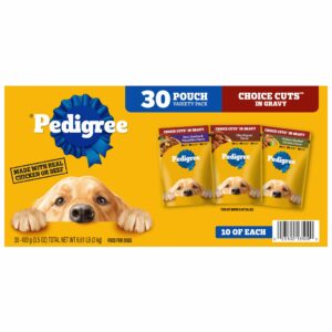 Pedigree Choice Cuts Pouch Adult Wet Dog Food and Meal Topper - 30 Count, Variety Pack | PetSmart Green