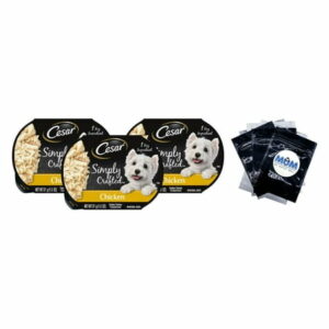 Simply Crafted Chicken Wet Dog Food Topper Adult - 3 pack - 1.3 oz per pack - plus 3 My Outlet Mall Resealable Storage Pouches