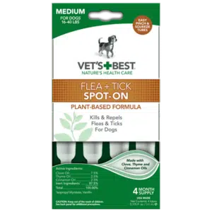 Vet s Best Flea and Tick Spot-on Drops Topical Treatment for Dogs USA Made