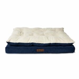 Vibrant Life Extra Large Quilted Orthopedic Pillow Top Dog Bed Navy