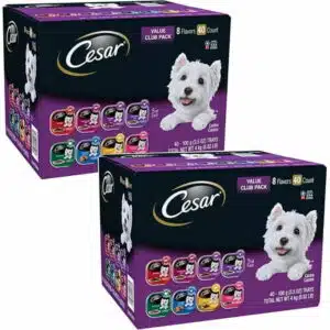 Wet Dog Food 8 Flavor Variety Pack Classic Loaf in Sauce - Forty Counts with 8 Different Classic Flavors - Variety Pack (2- Pack).