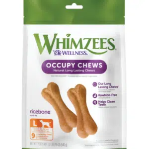 Whimzees Large Rice Bone Dental Chew Dog Treats - 2.1 oz