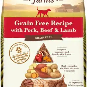 Whole Earth Farms Grain Free Recipe with Pork, Beef & Lamb Dry Dog Food - 25 lb Bag