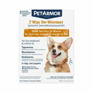 (2 pack) PetArmor for Dogs 7 Way De-Wormer for Puppies and Small Dogs 6-25lbs 2 CT Chewable Tablets