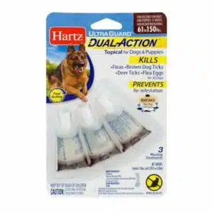 (4 pack) Hartz UltraGuard Dual Action Flea & Tick Topical for Extra Large Dogs 61-150lbs 3 Monthly Treatments