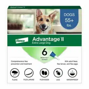 Advantage II Vet-Recommended Flea Prevention for XL Dogs 55 lbs+ 6-Monthly Treatments