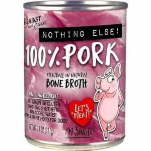 Against The Grain Nothing Else Grain Free One Ingredient 100% Pork Canned Dog Food 11 oz Case of 12 (12 Items)