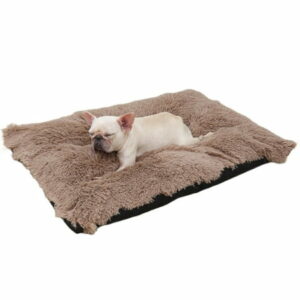 Anuirheih Dog Bed Medium Size Dog Removable and Washable Thickened Non-slip Dog Mat Washable Soft Dog Blankets for Large Dogs (27.5x19.7x4.4inch Coffee)