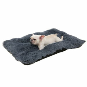 Anuirheih Dog Bed Medium Size Dog Removable and Washable Thickened Non-slip Dog Mat Washable Soft Dog Blankets for Large Dogs (27.5x19.7x4.4inch Dark Gray)