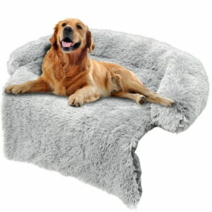 AoHao Dog Blanket Dog Bed Soft Plush Pet Blanket Plush Pet Bed Washable Cushion (Gradient Gray 76x76cm Non-removable)