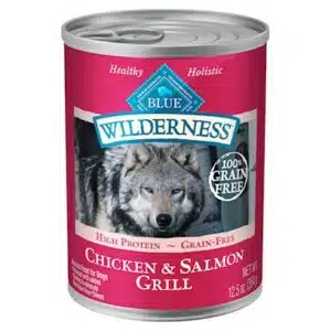 Blue Buffalo Wilderness Grain Free Salmon and Chicken Grill Canned Dog Food 12.5-oz, case of 12