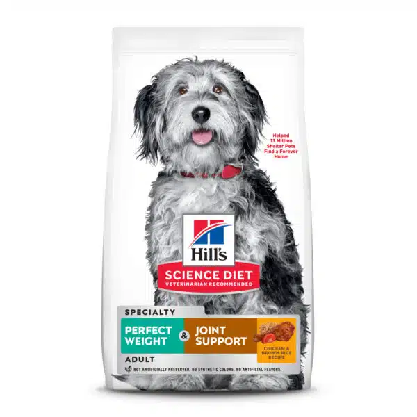 Hill's Science Diet Adult Perfect Weight & Joint Support Chicken Recipe Dry Dog Food - 25 lb Bag