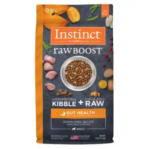 Instinct Raw Boost Grain Free Gut Health Recipe with Real Chicken Dry Dog Food - 18 lb Bag