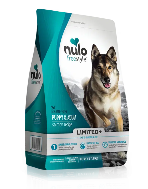 Nulo FreeStyle Limited+ Grain Free Salmon Recipe Puppy & Adult Dry Dog Food - 22 lb Bag