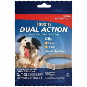 [Pack of 4] Sergeants Dual Action Flea and Tick Collar II for Dogs Neck Size 20.5 1 count