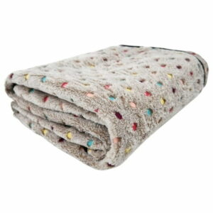 Pet Bed Multipurpose Soft Durable Hemming Comfortable Flannel Keep Warm Polyester Polka Dot Print Dog Blanket for Kitten