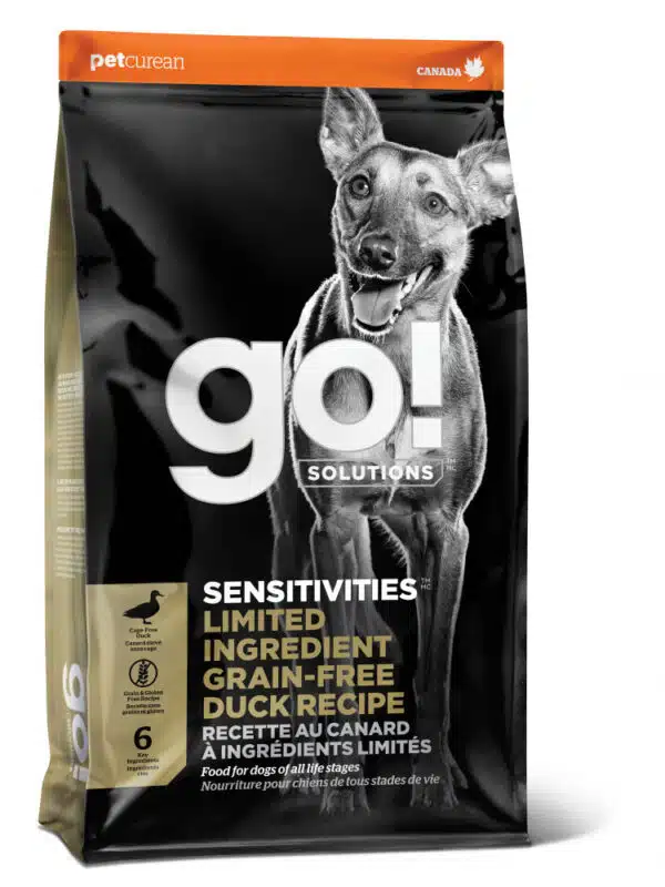 Petcurean Go! Sensitivities Limited Ingredient Grain Free Duck Recipe Dry Dog Food - 12 lb Bag