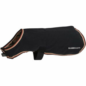 Rambo® Waterproof Fleece Dog Blanket (XXS Black/Tan)