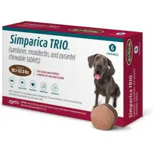 Simparica Trio Chewable Tablets for Dogs 5.6-11.0 lb, 1 treatment (Purple)