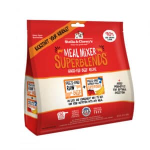 Stella & Chewy's Freeze Dried Raw Grass Fed Beef Meal Mixer SuperBlends Grain Free Dog Food Topper - 16 oz