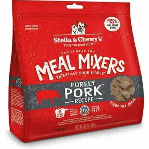 Stella & Chewy's Freeze Dried Raw Purely Pork Meal Mixer - Dog Food Topper for Small & Large Breeds - Grain Free Protein Rich Recipe - 3.5 oz Bag