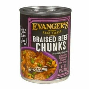 Super Premium Hand-Packed Braised Beef Chunks with Gravy Canned Dog Food