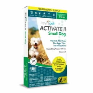 TevraPet Activate II Flea and Tick Prevention for Dogs 4-10 lbs 4 Monthly Treatments