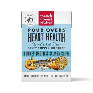 The Honest Kitchen Functional Pour Overs Heart Support Salmon Stew Dog Food Topper 5.5-oz, Case of 12