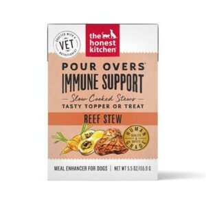 The Honest Kitchen Functional Pour Overs Immunity Support Beef Stew Dog Food Topper 5.5-oz, Case of 12