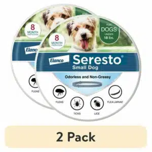 (2 pack) Seresto Small Dog Vet-Recommended 8-Month Flea & Tick Prevention Collar Under 18 lbs