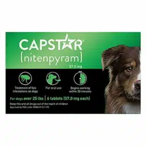 Capstar Fast-Acting Oral Flea Treatment for Large Dogs 6 Doses 57 mg (26-125 lbs)