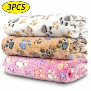 DABEI 1Pc/3pcs Dog Blanket For Big Dogs Washable Dog Blanket With Cute Claw Pattern