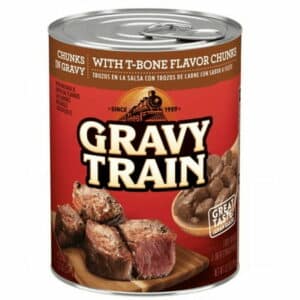 Gravy Train T-Bone Flavor Chunks in Gravy Wet Dog Food Can Pack of 4| (13.2 oz each)