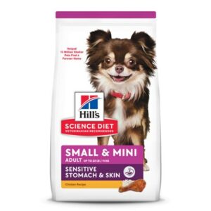 Hill's Science Diet Adult Sensitive Stomach & Skin Small & Mini Breed Chicken Recipe Dry Dry Dog Food 4 lb Bag, Chicken